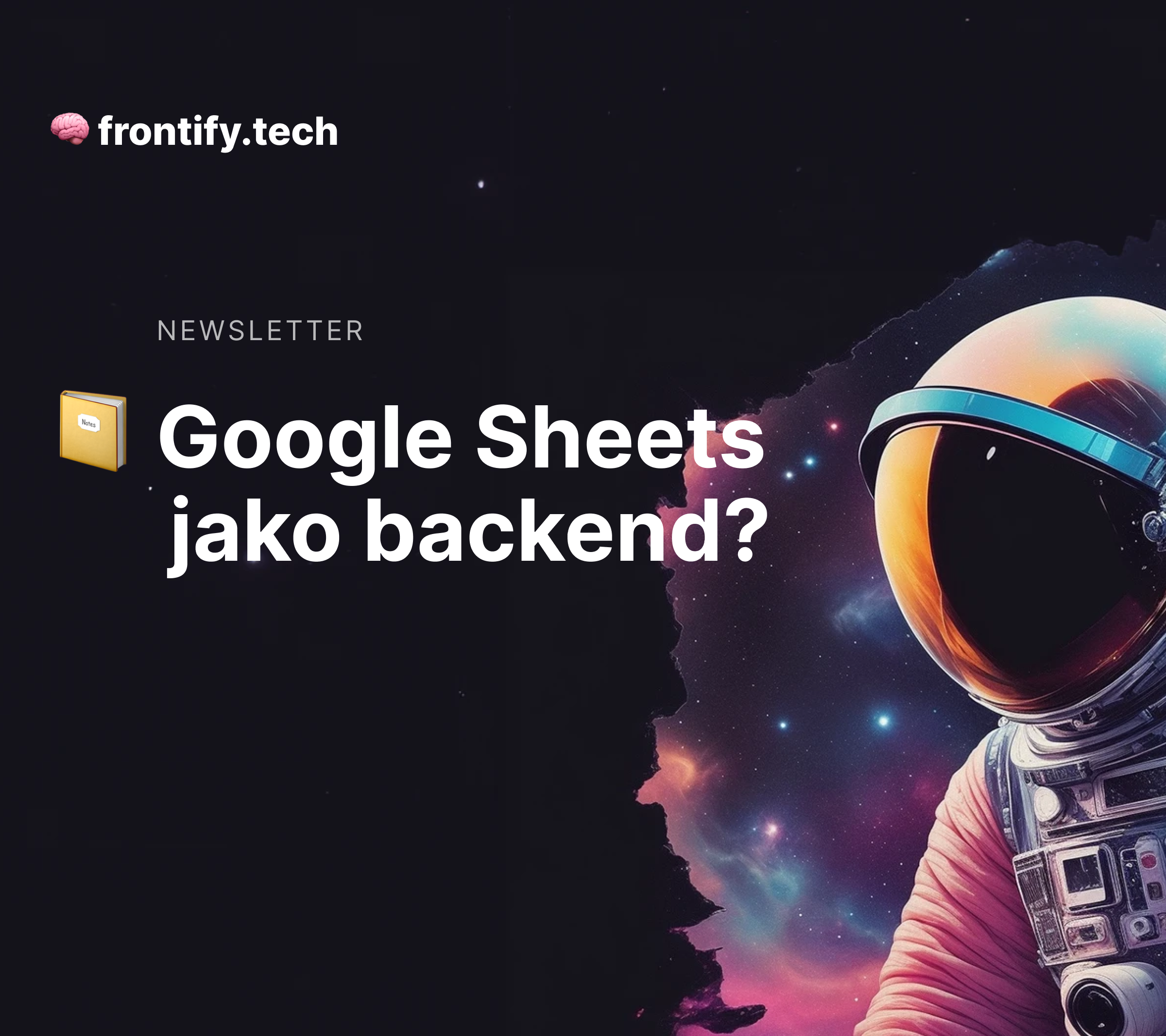 Czy można wystartować produkcyjnie z aplikacją, której backedem jest Google Sheets?